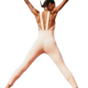 FP Movement by Free People Side Hustle Onesie Jumpsuit in Iced Peach